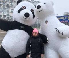 Великий білий Мішка на свята большой белый Мишка